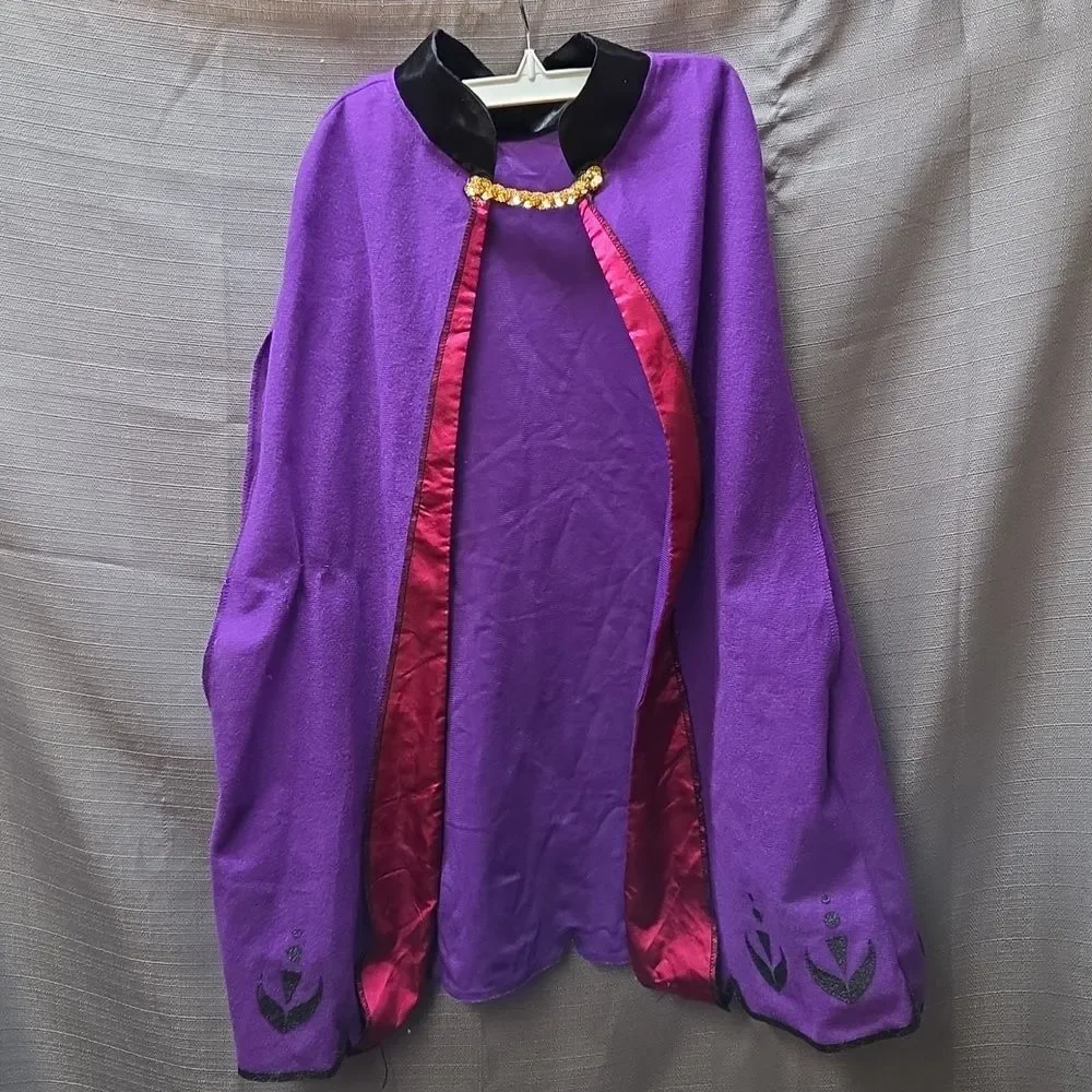 Frozen 2 Anna Costume Girls Size 4-6x 2 Pc. Dress, Cape,‎ Gloves, & boots